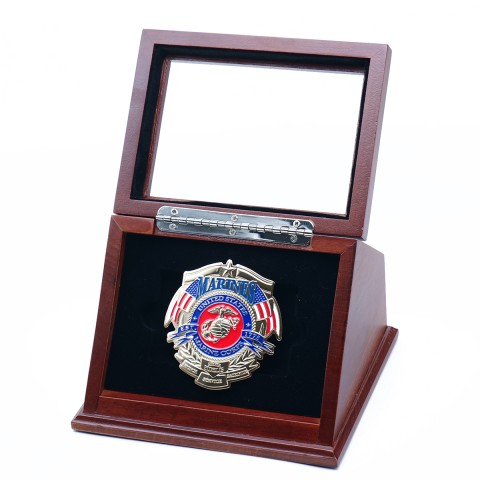 US Marine Corps Lapel Pin with Display Case