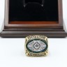 NFL 1968 Super Bowl III New York Jets Championship Replica Fan Ring with Wooden Display Case