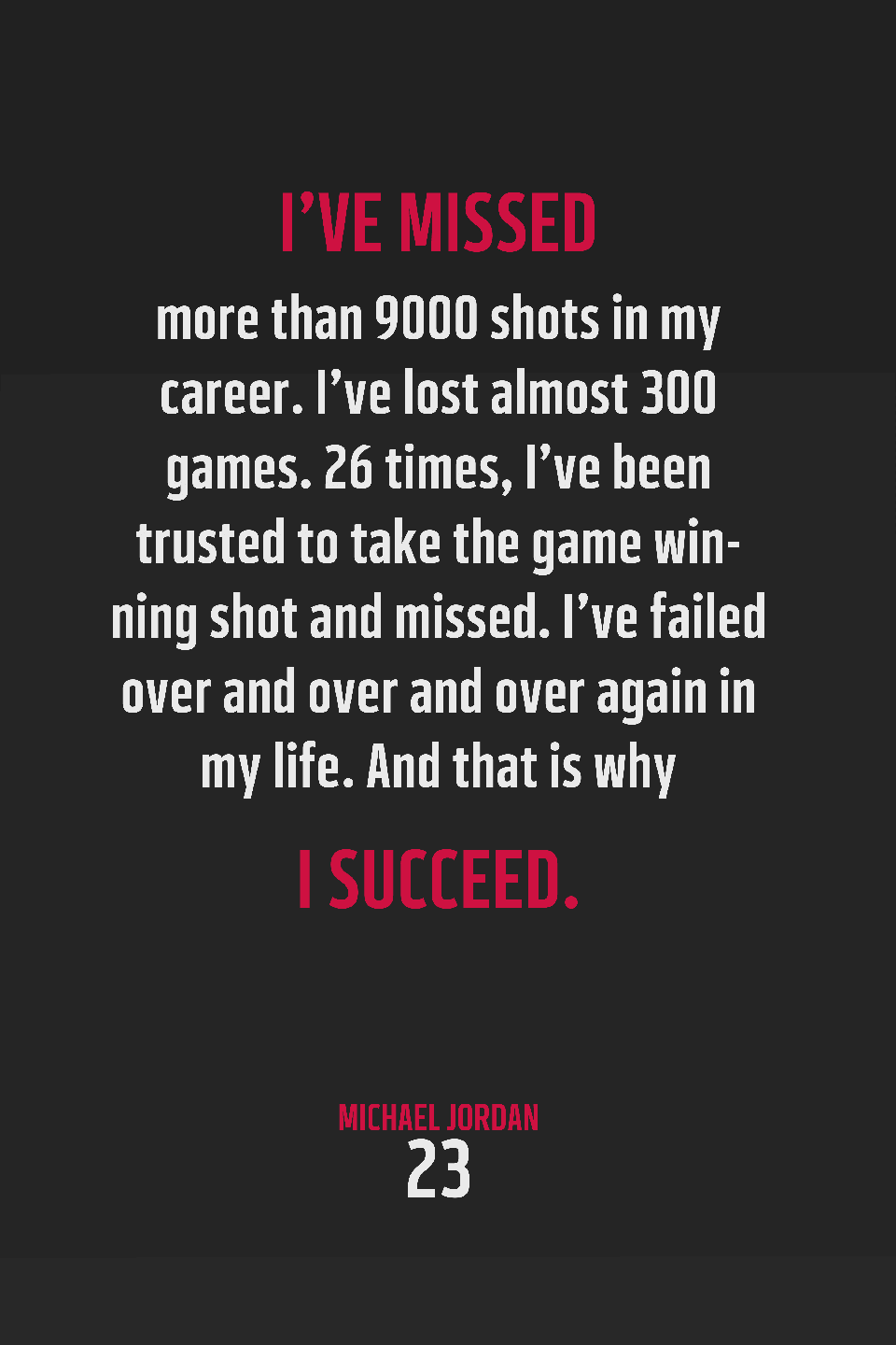 michael jordan 23 chicago bulls inspirational succeed quote poster chicago quote