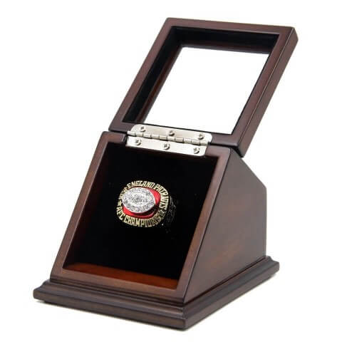 Wooden Display Case for Single Championship Ring, ring not included