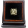 NFL 2009 Super Bowl XLIV New Orleans Saints Championship Replica Fan Ring with Wooden Display Case - Brees