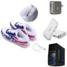 Women USB Charging LED Light Up Shoes Flashing Sneakers - Flag