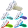 Women USB Charging LED Light Up Shoes Flashing Sneakers - Silver