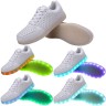 Women USB Charging LED Light Up Shoes Flashing Sneakers - White