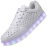 Women USB Charging LED Light Up Shoes Flashing Sneakers - White