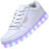 Women USB Charging LED Light Up Shoes Flashing Sneakers - White