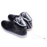 Men High Top USB Charging LED Light Up Shoes Flashing Sneakers - Black