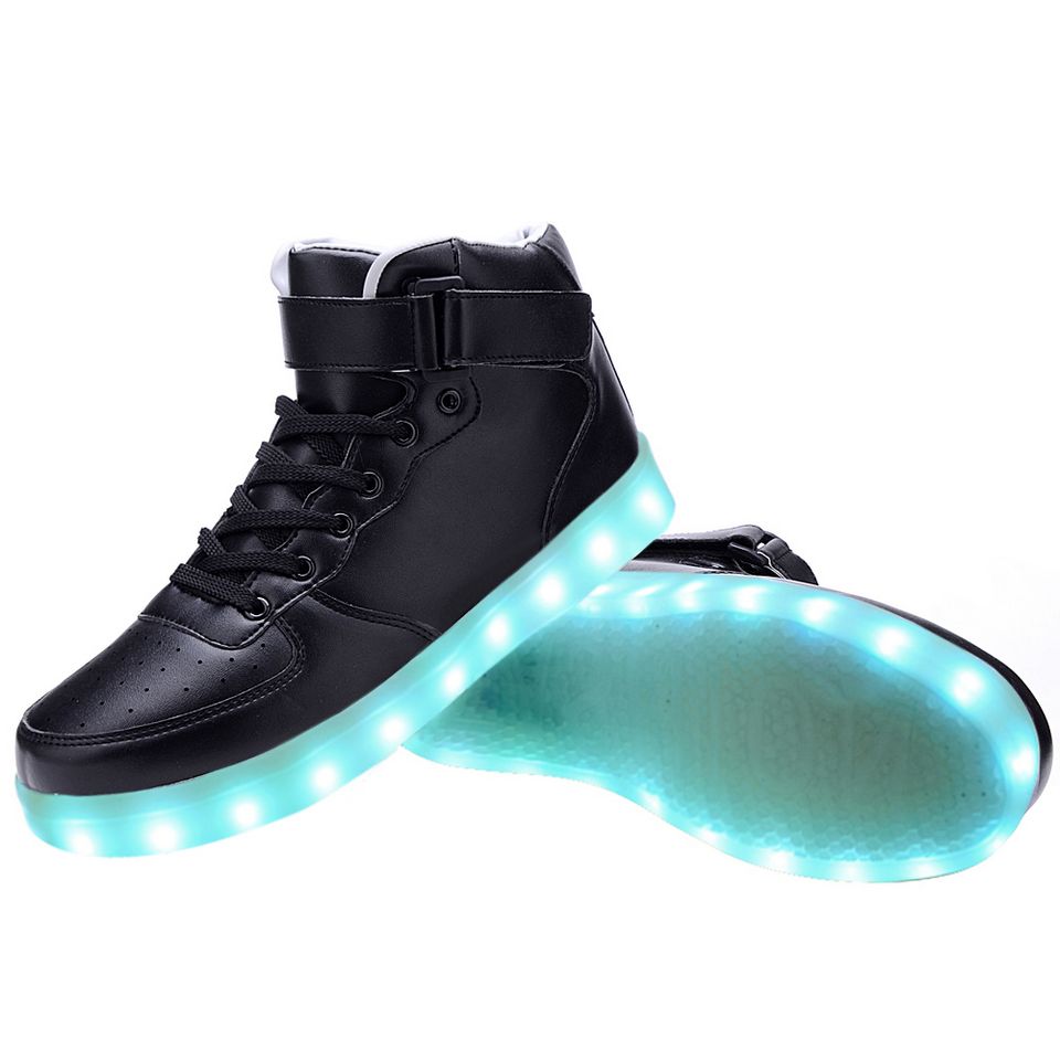 black high top light up shoes