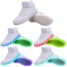 Women High Top USB Charging LED Light Up Shoes Flashing Sneakers - White