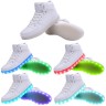 Men High Top USB Charging LED Light Up Shoes Flashing Sneakers - White