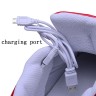 Women USB Charging LED Light Up Sport Shoes Flashing Sneakers - Red