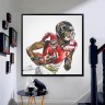 Atlanta Falcons Julio Jones Football Wall Posters with 6 Sizes Unframed