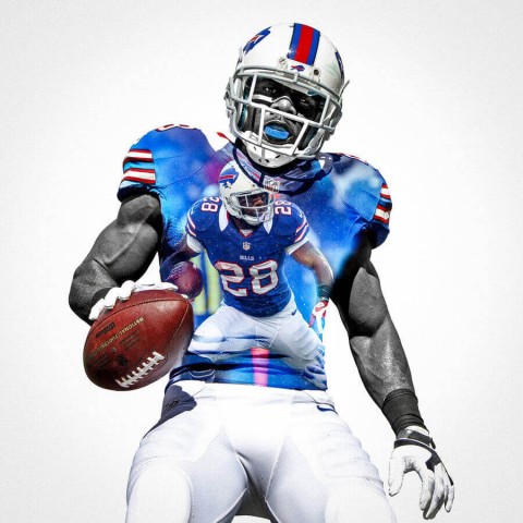 Buffalo Bills C J Spiller Football Wall Posters with 6 Sizes Unframed