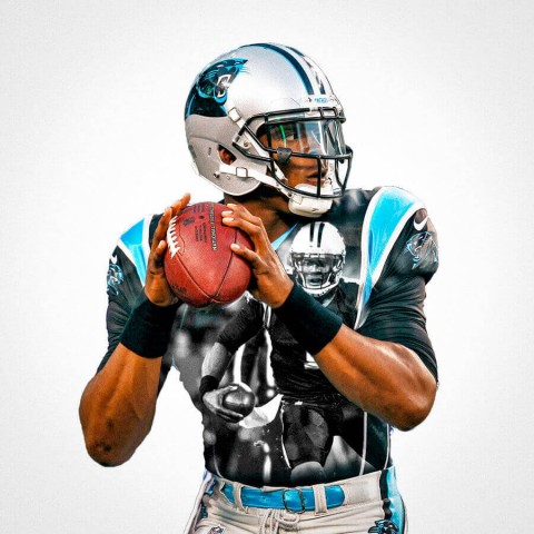 Carolina Panthers Cam Newton Football Wall Posters with 6 Sizes Unframed