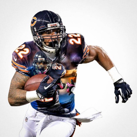 Chicago Bears Matt Forte Football Wall Posters with 6 Sizes Unframed