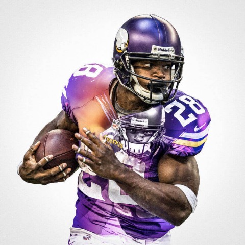 Minnesota Vikings Adrian Peterson Football Wall Posters with 6 Sizes Unframed