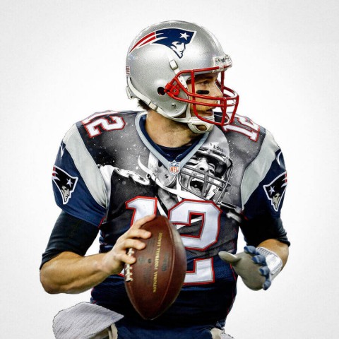 New England Patriots Tom Brady Football Wall Posters with 6 Sizes Unframed