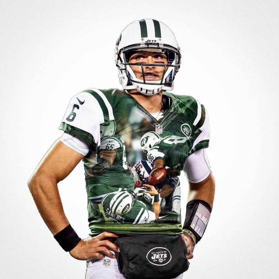 New York Jets Mark Sanchez Football Wall Posters with 6 Sizes Unframed