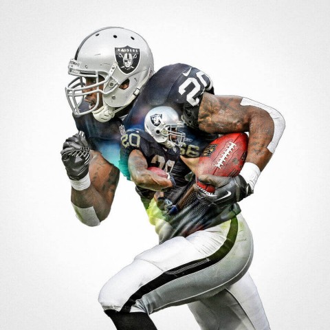 Oakland Raiders Darren Mcfadden Football Wall Posters with 6 Sizes Unframed