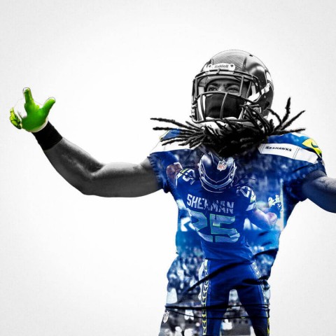 Seattle Seahawks Richard Sherman Football Wall Posters with 6 Sizes Unframed