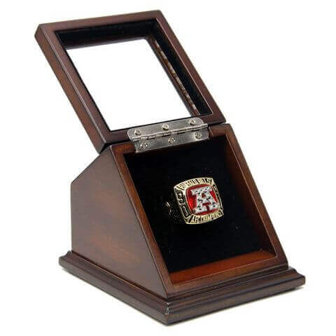 AFC 1991 Buffalo Bills Championship Replica Fan Ring with Wooden Display Case