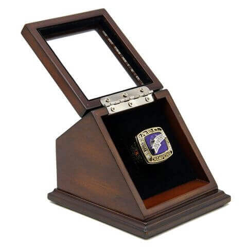 AFC 1994 San Diego Chargers Championship Replica Fan Ring with Wooden Display Case