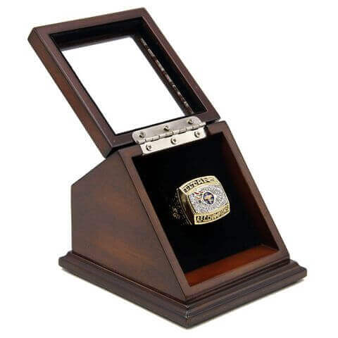 AFC 1999 Tennessee Titans Championship Replica Fan Ring with Wooden Display Case