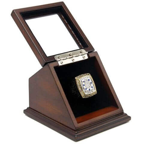 AFC 2009 Indianapolis Colts Championship Replica Fan Ring with Wooden Display Case
