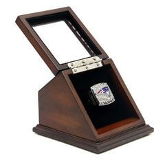 AFC 2011 New England Patriots Championship Replica Fan Ring with Wooden Display Case