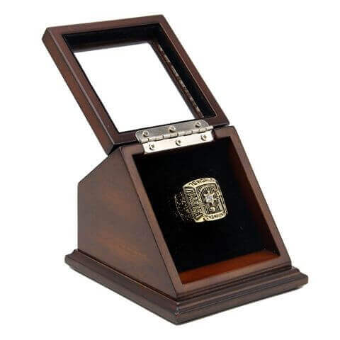 MLB 1976 Cincinnati Reds World Series Championship Replica Fan Ring with Wooden Display Case