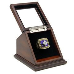 MLB 1981 Los Angeles Dodgers World Series Championship Replica Fan Ring with Wooden Display Case