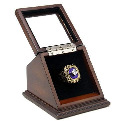 MLB 1988 Los Angeles Dodgers World Series Championship Replica Fan Ring with Wooden Display Case