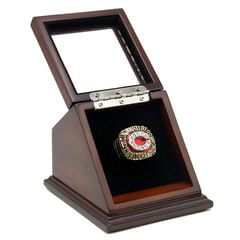 MLB 1990 Cincinnati Reds World Series Championship Replica Fan Ring with Wooden Display Case