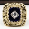 MLB 1995 Atlanta Braves World Series Championship Replica Fan Ring with Wooden Display Case