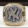 MLB 1999 New York Yankees World Series Championship Replica Fan Ring with Wooden Display Case