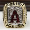 MLB 2002 Los Angeles Angels of Anaheim World Series Championship Replica Fan Ring with Wooden Display Case