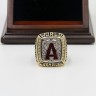 MLB 2002 Los Angeles Angels of Anaheim World Series Championship Replica Fan Ring with Wooden Display Case