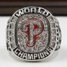 MLB 2008 Philadelphia Phillies World Series Championship Replica Fan Ring with Wooden Display Case