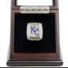 MLB 2015 Kansas City Royals World Series Championship Replica Fan Ring with Wooden Display Case