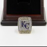MLB 2015 Kansas City Royals World Series Championship Replica Fan Ring with Wooden Display Case