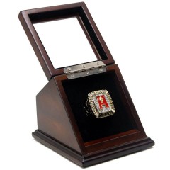 NCAA 1992 Alabama Crimson Tide Championship Replica Ring with Wooden Display Case