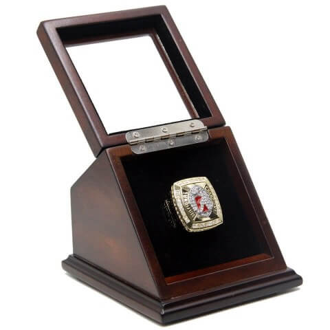 NCAA 2011 Alabama Crimson Tide Championship Replica Ring with Wooden Display Case