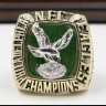 NFC 1980 Philadelphia Eagles Championship Replica Fan Ring with Wooden Display Case