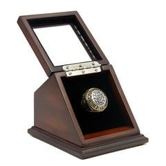 NFL 1966 Super Bowl I Green Bay Packers Championship Replica Fan Ring with Wooden Display Case