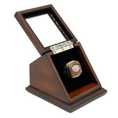 NFL 1969 Super Bowl IV Kansas City Chiefs Championship Replica Fan Ring with Wooden Display Case