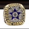 NFL 1971 Super Bowl VI Dallas Cowboys Championship Replica Fan Ring with Wooden Display Case