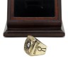 NFL 1974 Super Bowl IX Pittsburgh Steelers Championship Replica Fan Ring with Wooden Display Case