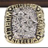 NFL 1978 Super Bowl XIII Pittsburgh Steelers Championship Replica Fan Ring with Wooden Display Case
