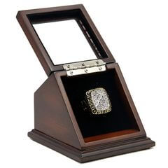 NFL 1978 Super Bowl XIII Pittsburgh Steelers Championship Replica Fan Ring with Wooden Display Case