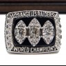 NFL 1983 Super Bowl XVIII Los Angeles/Oakland Raiders Championship Replica Fan Ring with Wooden Display Case